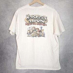 Vintage Harvest Moon Back To Nature Shirt Mens Large White Hanes Natsume PS1
